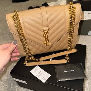 YSL Medium Envelope Bag Cork